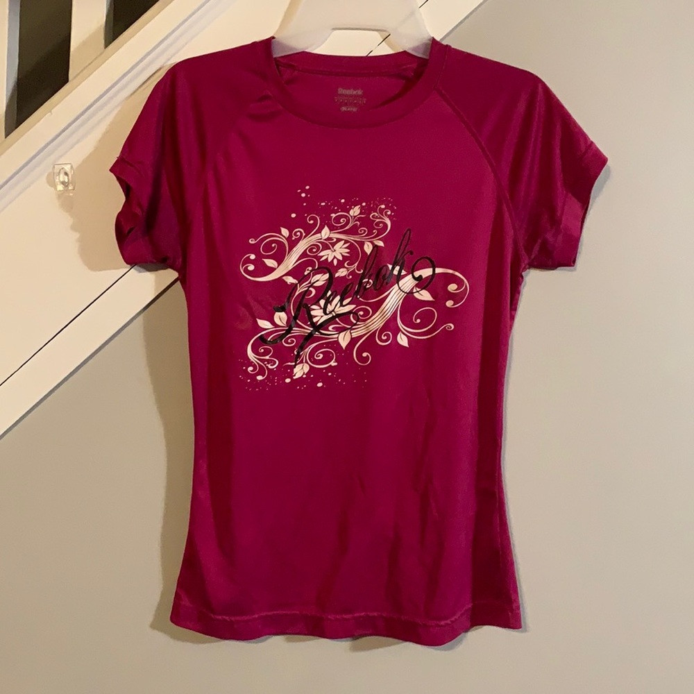 Reebok Magenta Short Sleeve Graphic Tee
